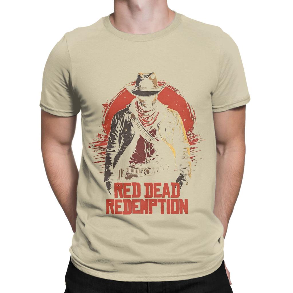 Il divertente gioco gioco del personaggio re retrò vintage azione Grafico 100 Cotone Maglietta Red Dead Redemption Magliette Top Per Unisex