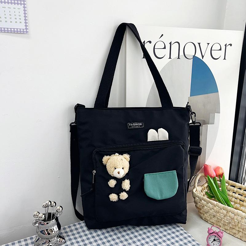 Women's bag new student tutoring bag fashionable contrasting color sweet messenger bag shoulder bag