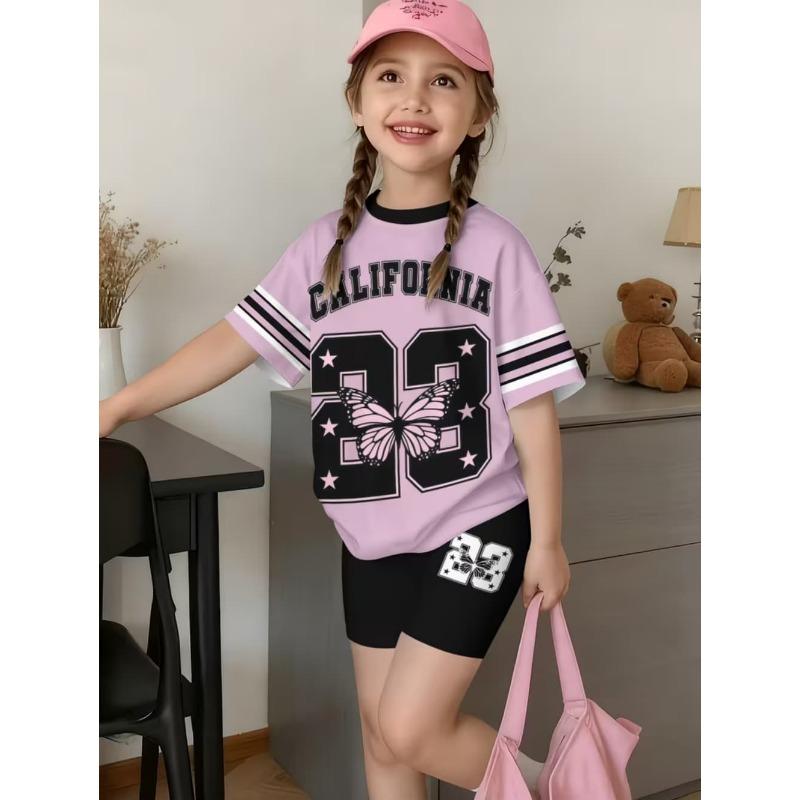 2-teiliges Sommer-Jungen-Set: Lässiger Sport-Trend, T-Shirt mit 3D-Muster-Druck und Shorts