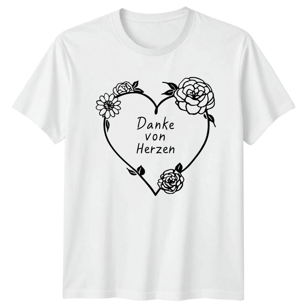 Danke Von Herzen Unisexs TShirt GerUnisex Gratitude Floral Mothers Day Gift For Her S