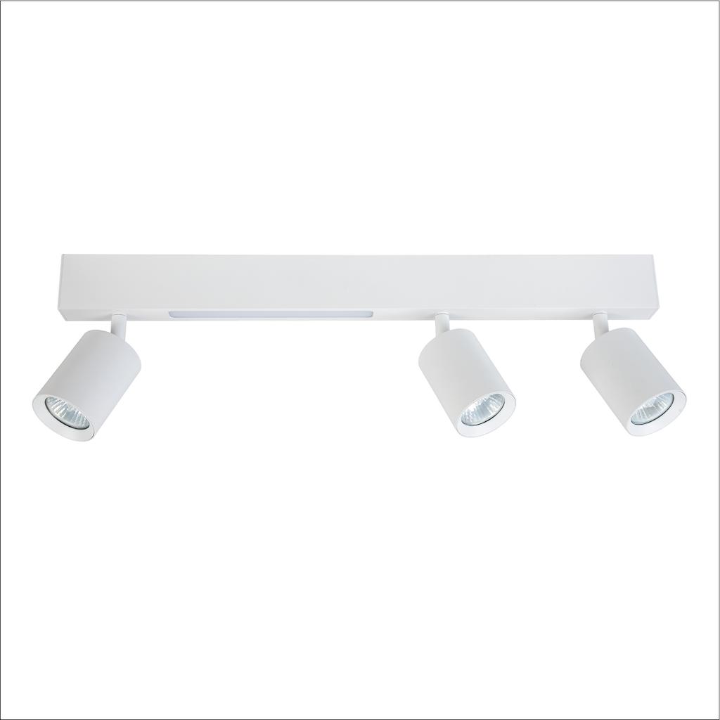 Reflektor Sufitowy Nowoczesny Potrójny Do Salonu Biały Listwa Zmienna Barwa Led 5W + 3Xgu10 Magnet Milagro