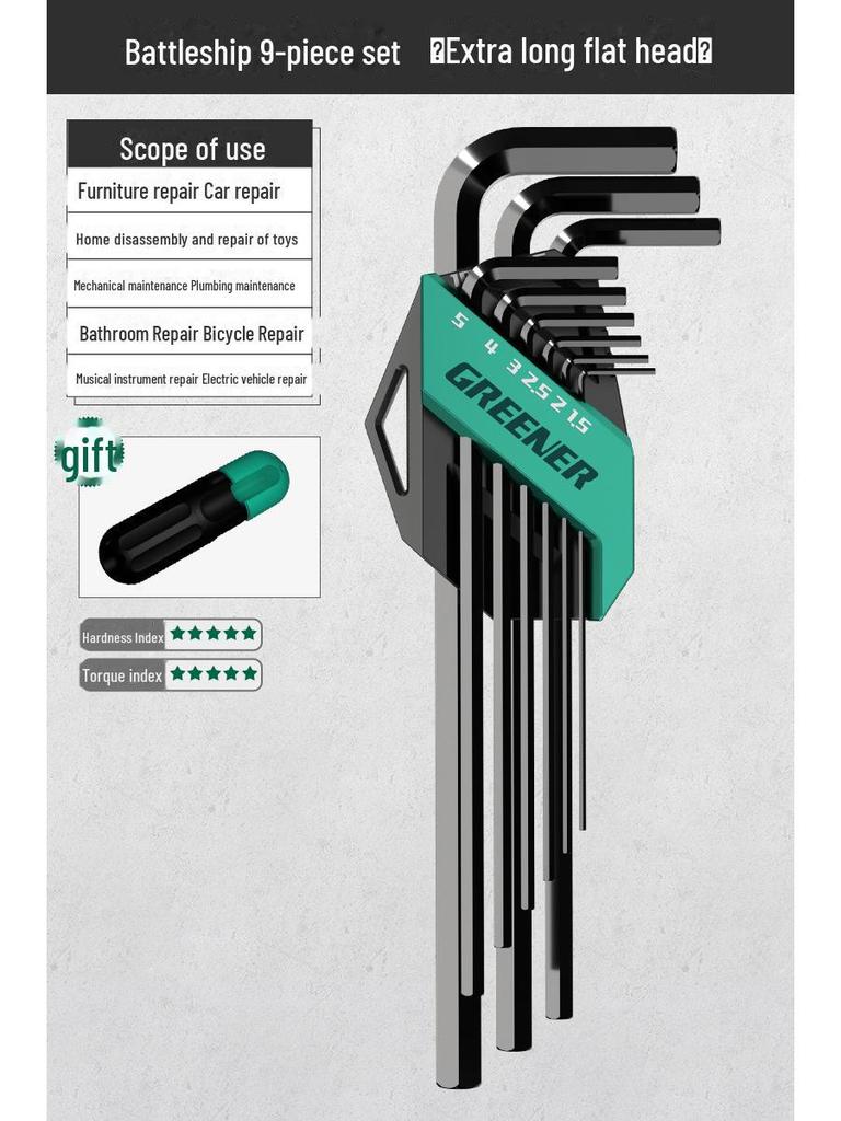 Green Forest Universal Hexagonal Wrench & Screwdriver Set