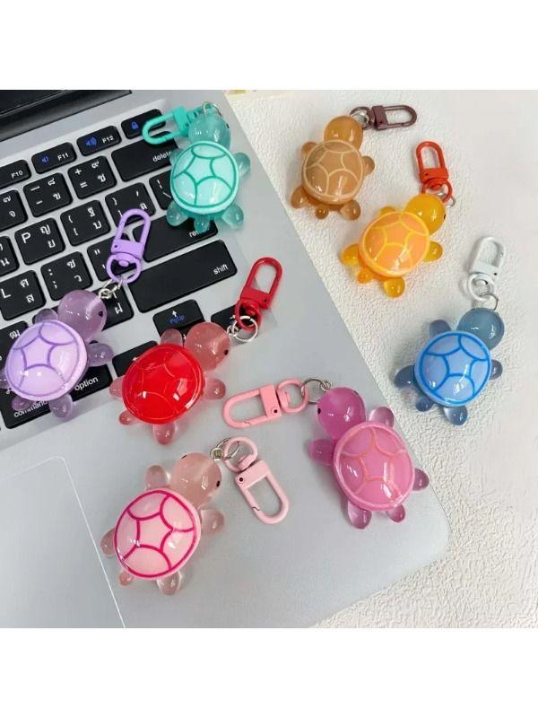 Cute Cartoon Glow-in-the-Dark Turtle Keychain