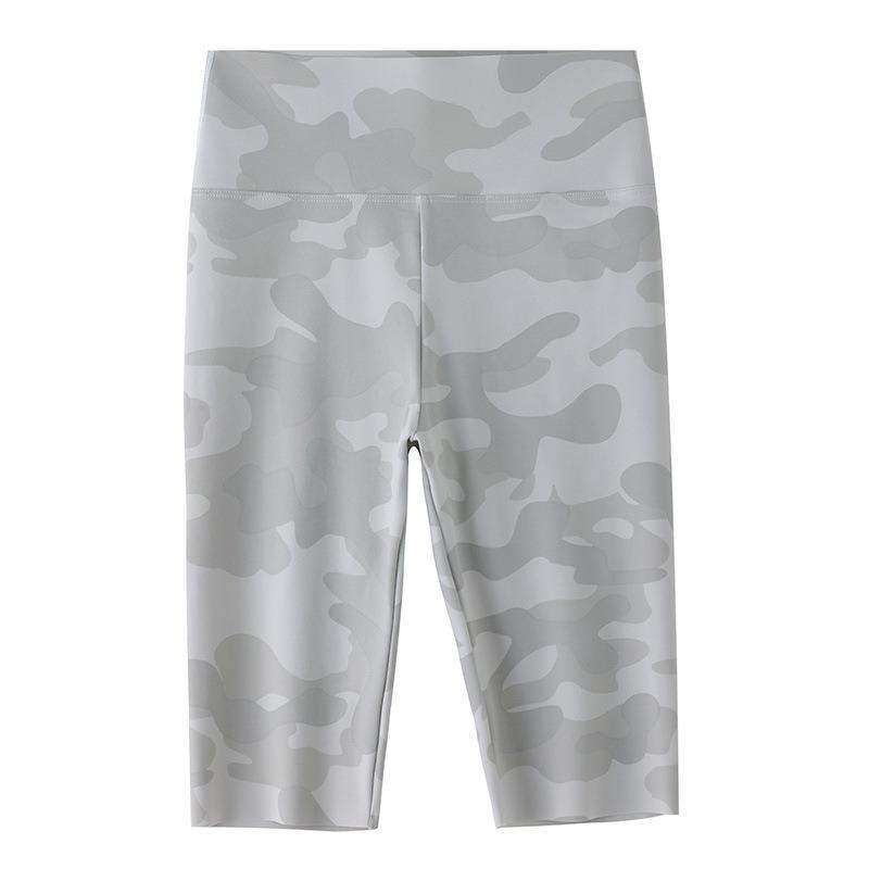 Camouflage five-point ice shark pants summer wear sports yoga pants women's hip lift belly women's leggings