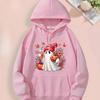 Women Loose Halloween Casual Daily Slight Front Pocket Women Hoody Graphic Print Long Sleeve Breathable Funny Refresh Sweatshirt