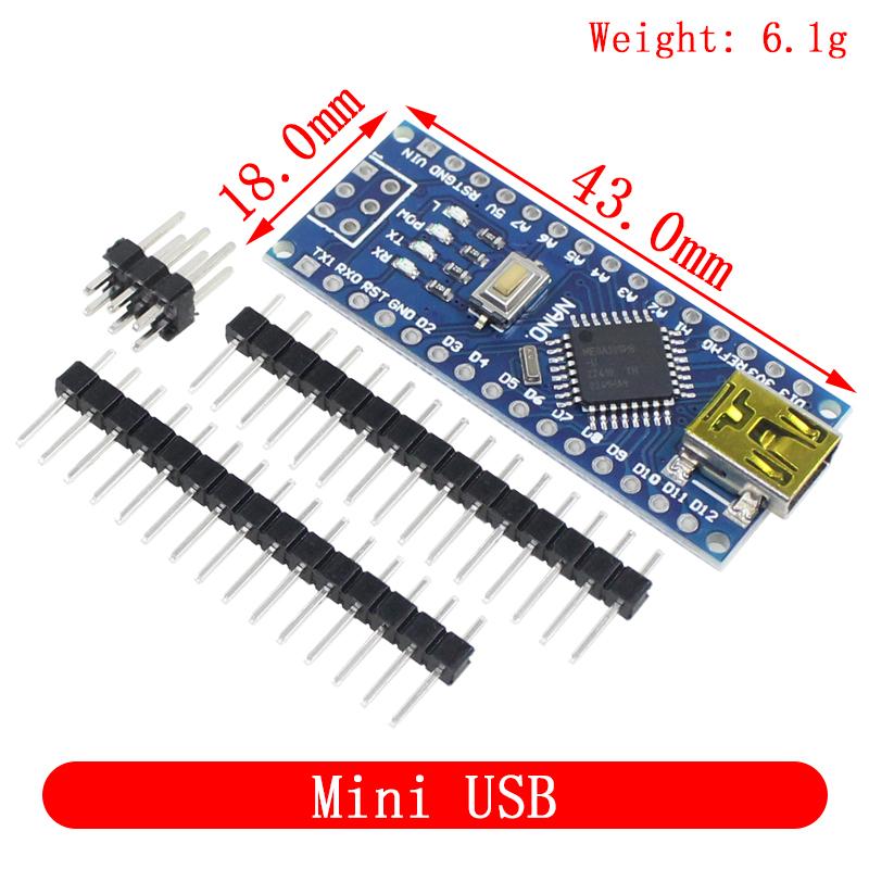 Mini / Typ-C / Micro USB Nano 3.0 Mit dem bootloader-kompatiblen Nano-Controller für Arduino CH340 USB-Treiber 16 MHz ATMEGA328P