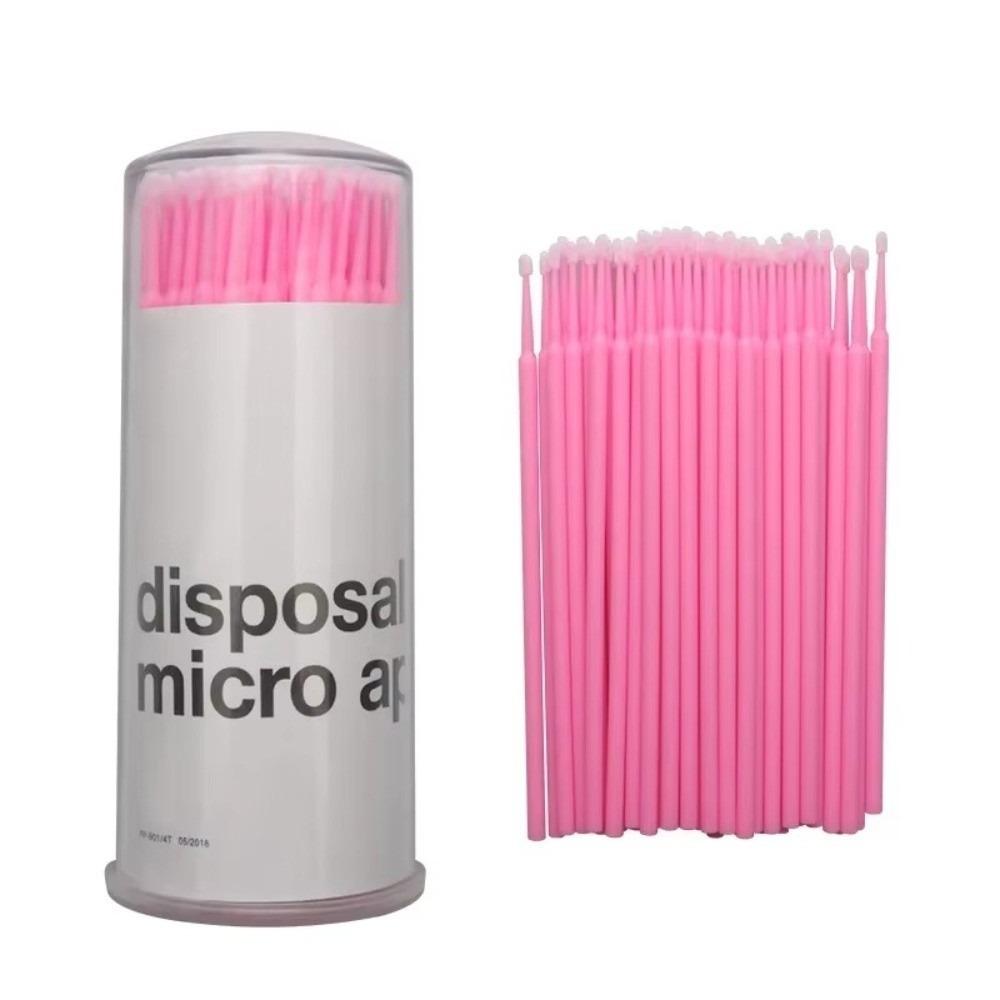 100pcs Disposable Cotton Swabs Precise Application Eyelash Extension Brushes Daily Life