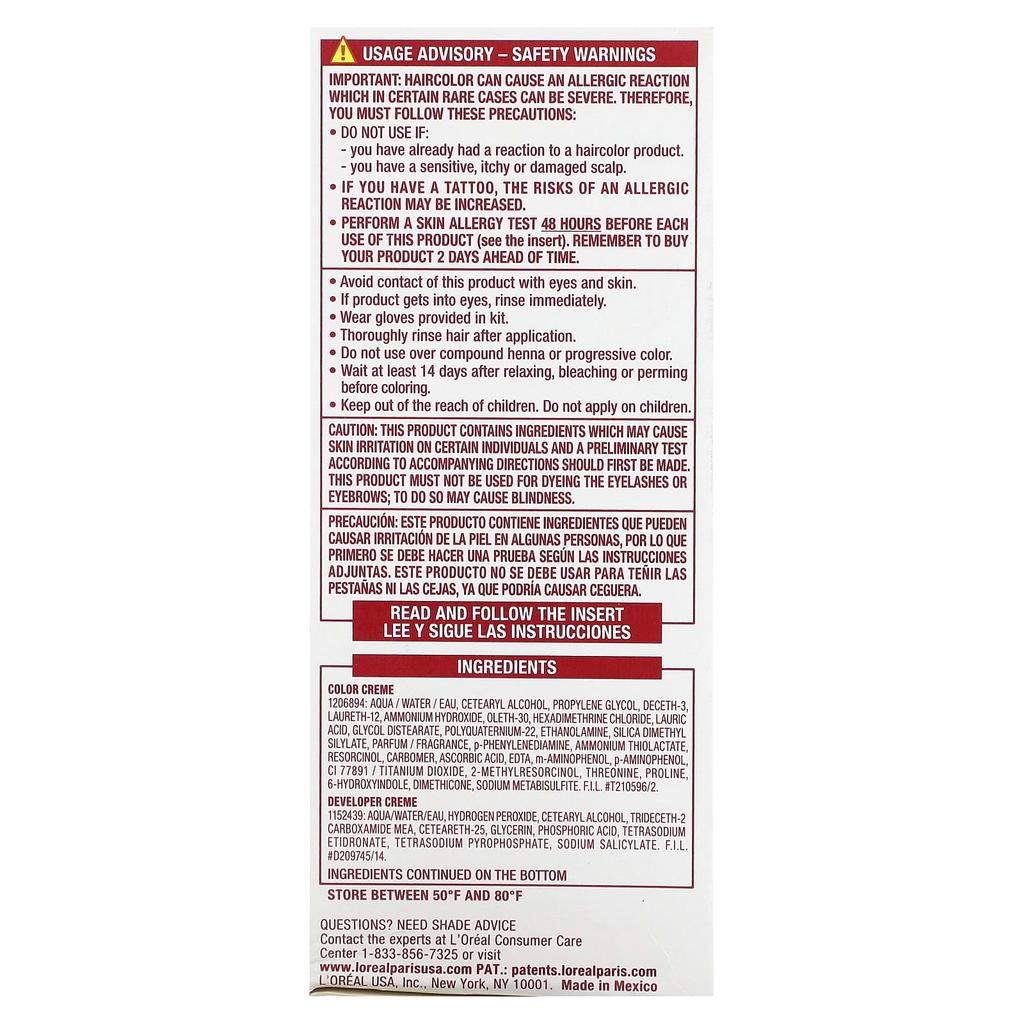 L'Oréal, Excellence Cream, Triple Care Color, 5G Medium Golden Brown, 1 Time