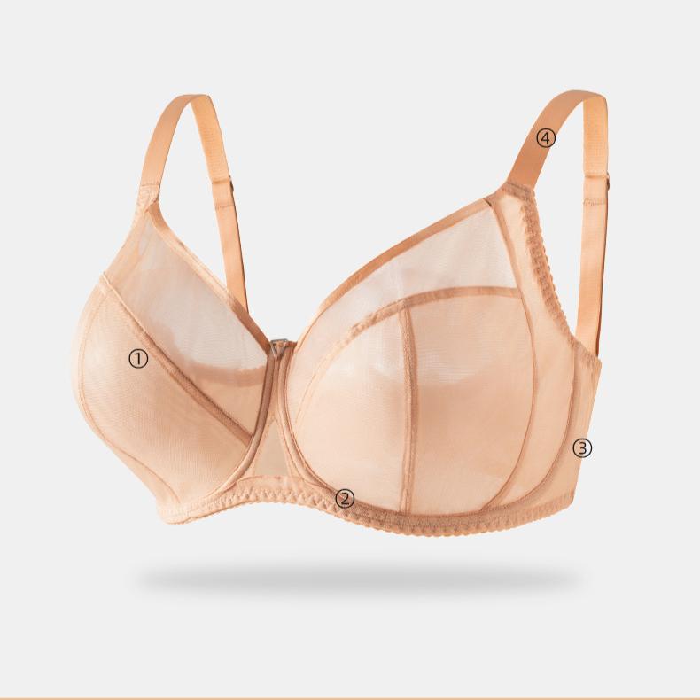 Große Größe BH Damen Spitzen-BH Vollschalen-BH Dessous Dünner BH