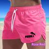 09 Sommar Ny Herr Snabbtorkande Badbyxor Sportbyxor Badkläder Strandshorts Träningsshorts Löpning Med Tjurbild