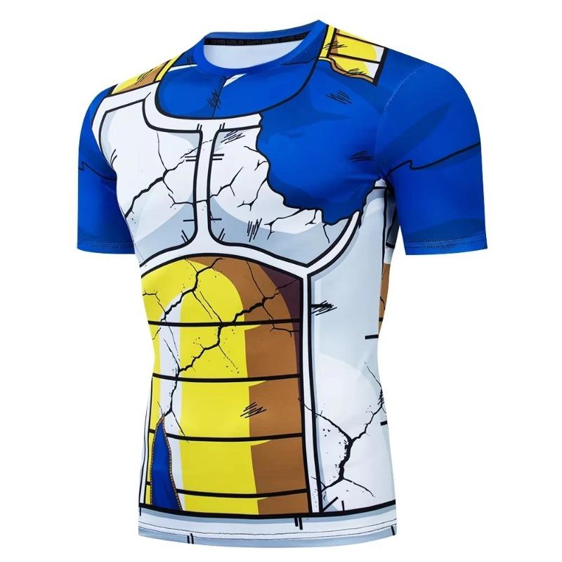 2026 Summer Dragon Ball Retro Fitness T-shirt Men's Oversized 3D Printed Short-sleeved Family Unisex Children's Sports Shirt