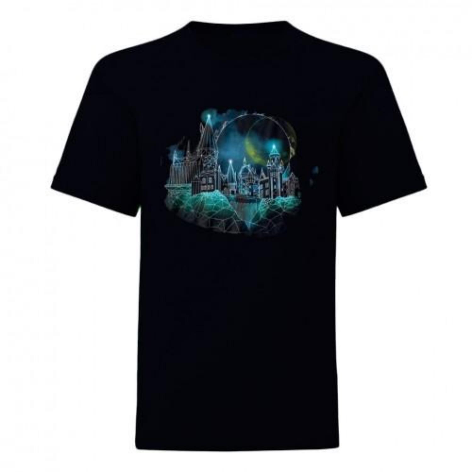 HARRY POTTER Mens Hogwarts Wireframe T-Shirt S