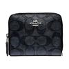 Zip Around 11 Presbyopic Zipper Style Coated Canvas with Leather Clutch Bag Women's Charcoal Black