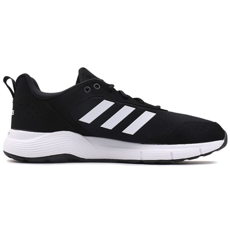 adidas Fluidcloud Neutral Trendy Versatile Shock Absorbing Non-Slip Durable Lightweight Low-Top Running Shoes Men Sneakers Black White CG3820