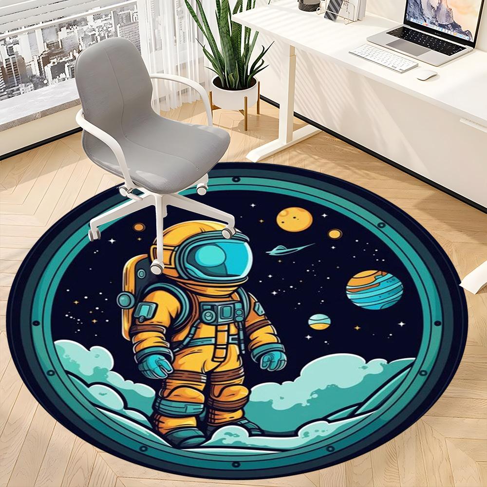 1pc Astronaut Chair Carpet for Office, Soft Flannel Throw Mat, Perfect for Office,Holiday Party Decoration Choice Yy251113193
