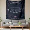Daytona International Speedway Race Track Map Dark Design Patterned tapestry for bedroom and living room home decor sofas