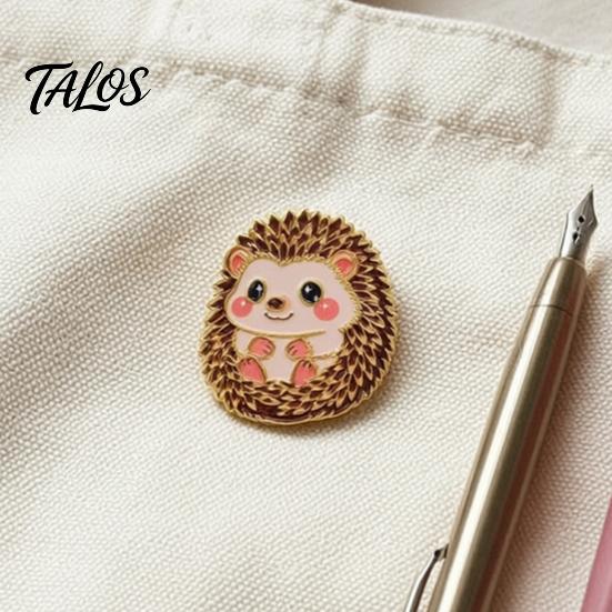 Metal Lapel Pin Enamel Animal Brooch Pin, Bear Penguin Fox Dog Hedgehog Badge, Clothes Decorative Pins Men Women Alloy for Coats Sweaters Scarves