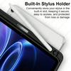 Case for Xiaomi Redmi Pad 2 SE 9.7 inch 2026, Trifold Stand Case with Pencil Holder, PU Leather Clear Transparent Back Cover