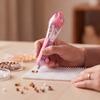 Two-Piece Automatic Dot-Picking Pen Set for DIY Craft Kits: High-Capacity Transparent Dispenser 2.6mm Fuse Bead Pen for Holiday Crafts Art Projects