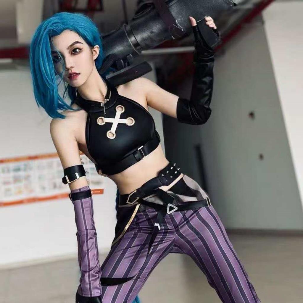 Halloween Cosplay Costume LOL Coswear League Of Legends Battle Of Two Cities Jinx Cosplay Costume Game Anime Game Cos