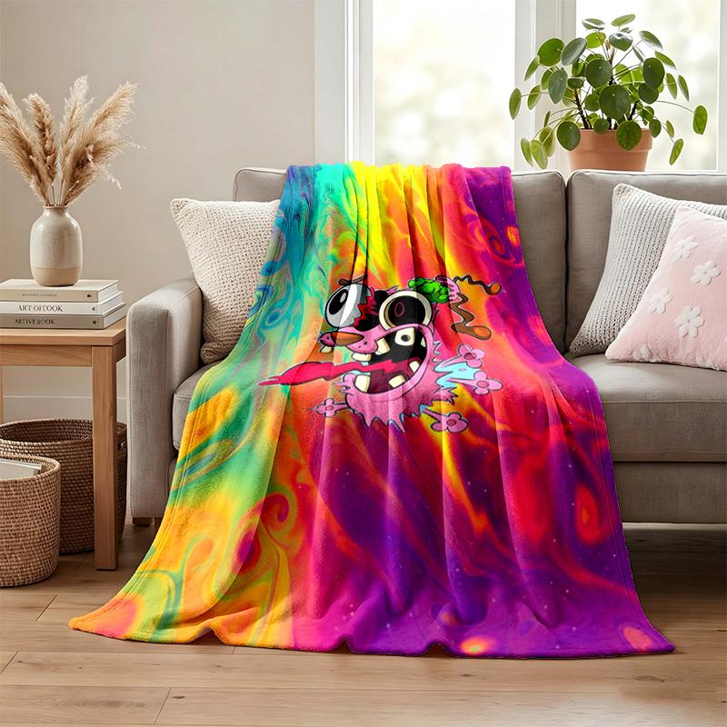 Brave Dog Blanket Flannel Blanket Soft Cozy Plush Throw for Sofa Bed Lightweight Home Decoration
