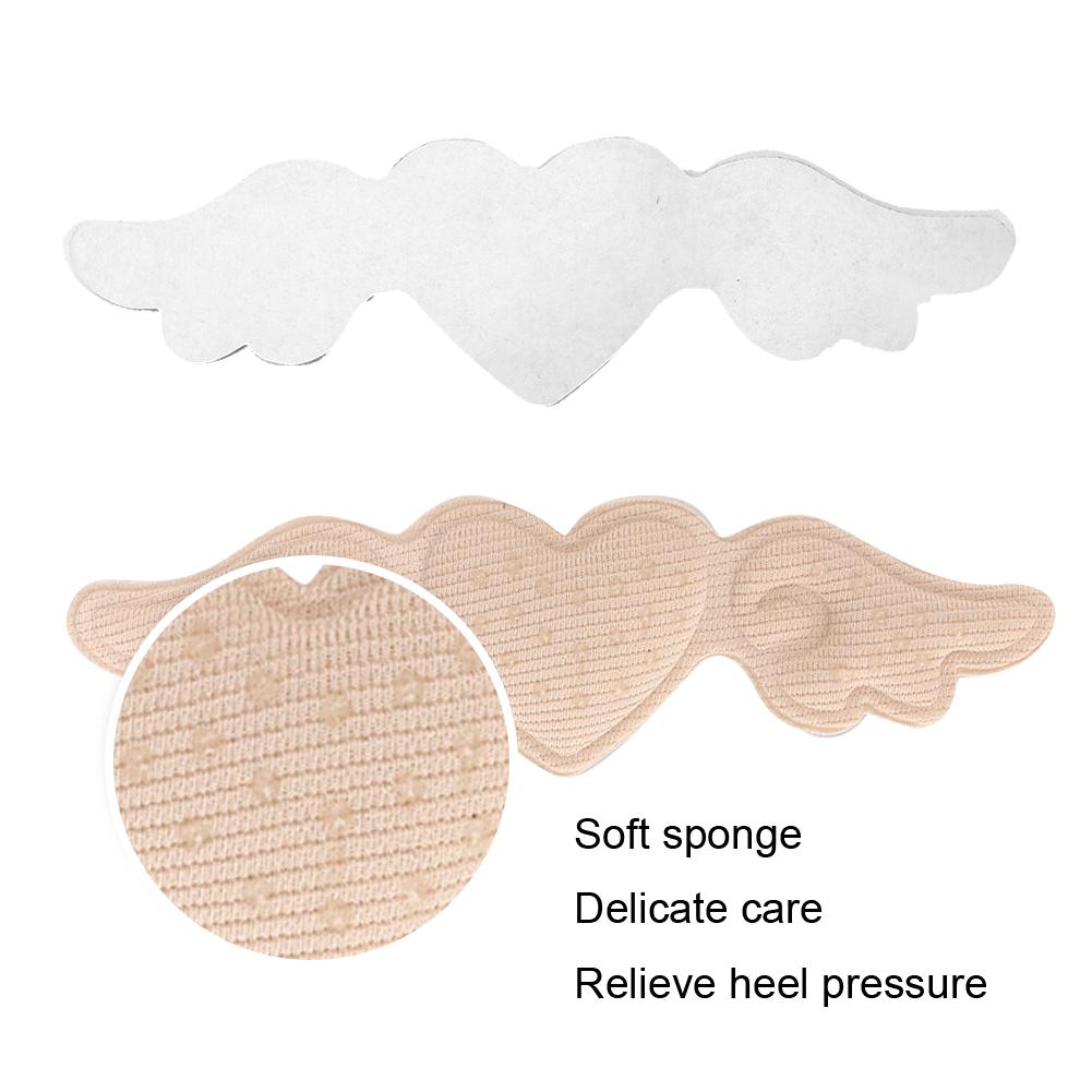4 Pairs Soft Sponge Wear Resistant Heel Sticker Anti Blister Foot Protective Patch(Beige Thick Type 6mm )