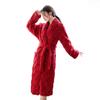 Checkered Jacquard Unisex Long Nightgown Cardigan Bathrobe - Cozy Cotton Velvet for Autumn/Winter