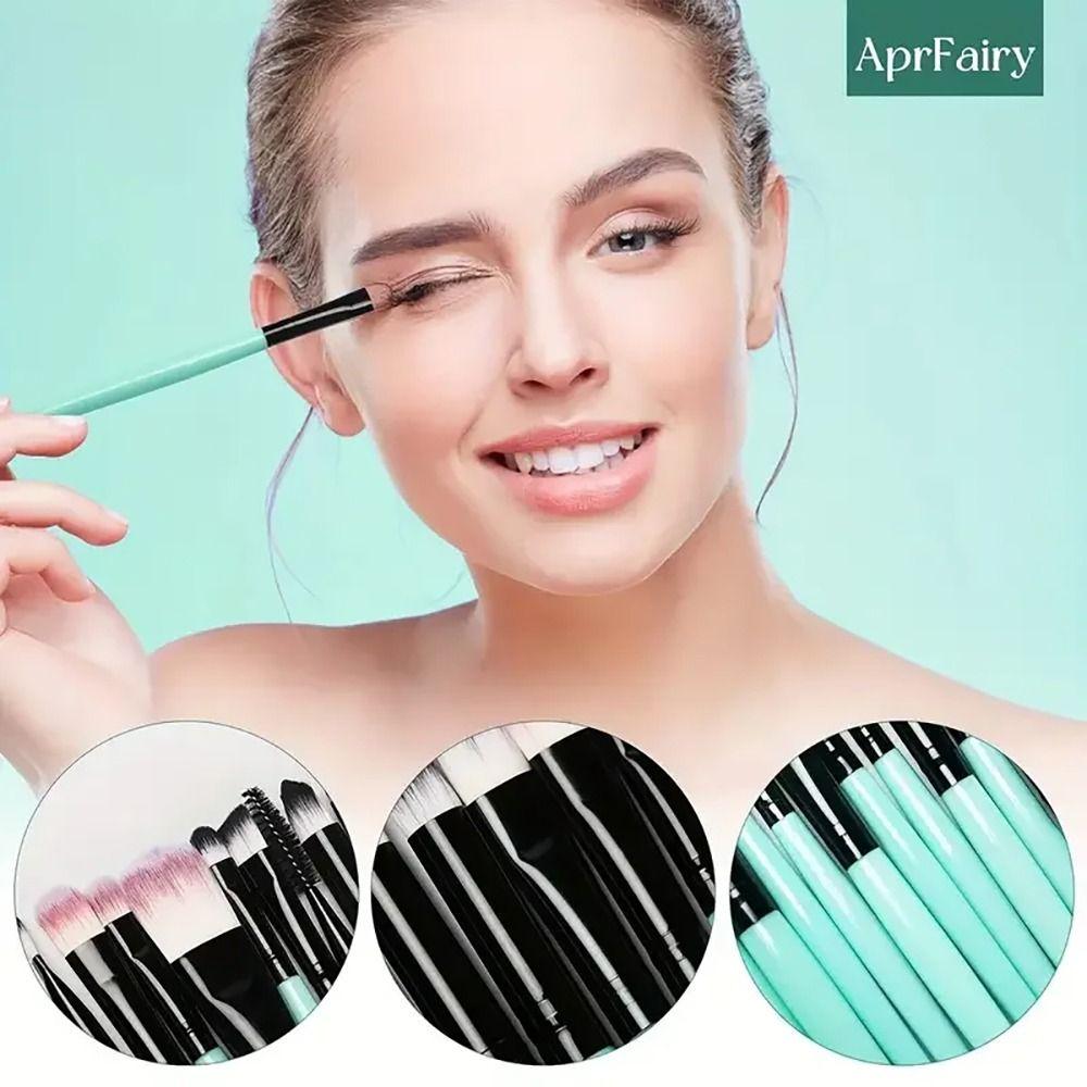 20Pcs/Set Cosmetic Foundation Makeup Brush Set Eyeliner Cosmetic Brushes Kit  for Cheeks Eye