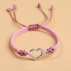 Fashionable Simple Woven Bracelets for Women Hollow Love Heart Designs Suitable for Parties and Dates Decoration
