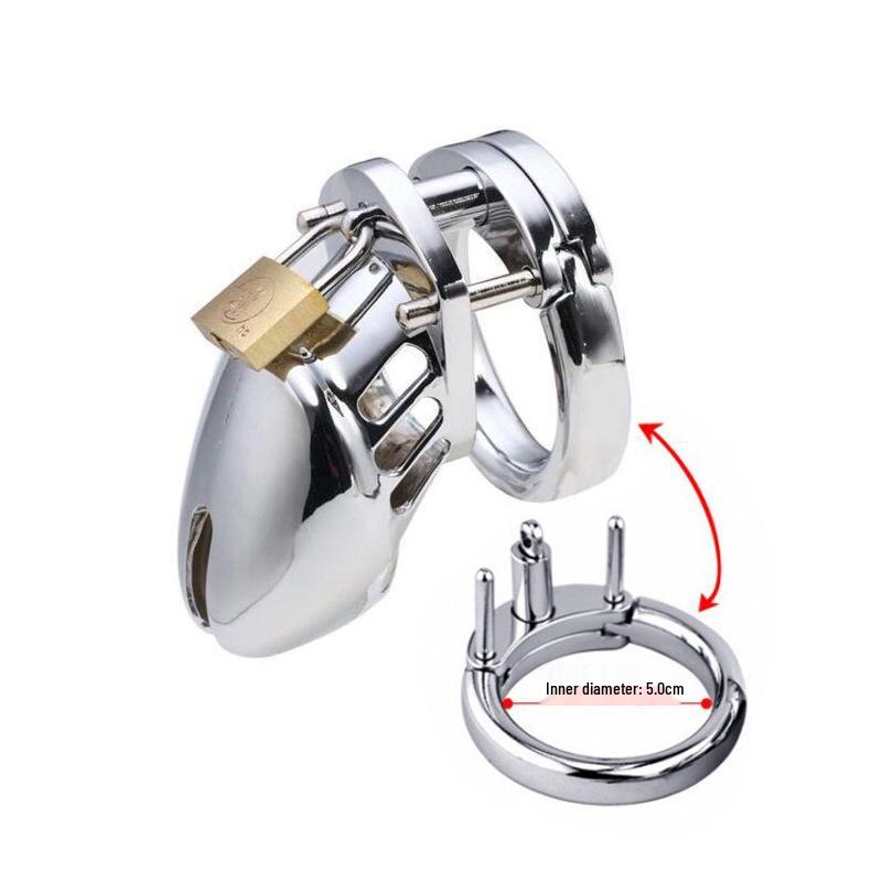 Male Chastity Lock CB6000sm: Metal Birdcage Seminal Vesicle Restraint Sex Toy