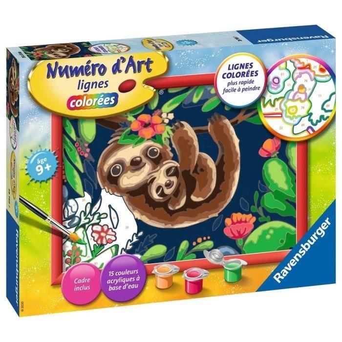 Kit complet de peinture au numéro - numéro d'art moyen - paresseux - ravensburger