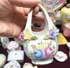 Ceramics Flower Jewelry Storage Box Vase Teapot Flower Basket Jewelry Case Storage Jewelry Organizer Display Home Decor Ornament