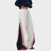 American contrasting striped sweatpants men's and women's autumn tide brand hiphop casual trousers retro loose wide-leg trousers