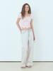ETMON Banding Shirring Blouse Light Pink