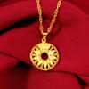 Auspicious Safety Buckle Pendant Necklace for Women Gold Safe and Complete, Auspicious and Wishful