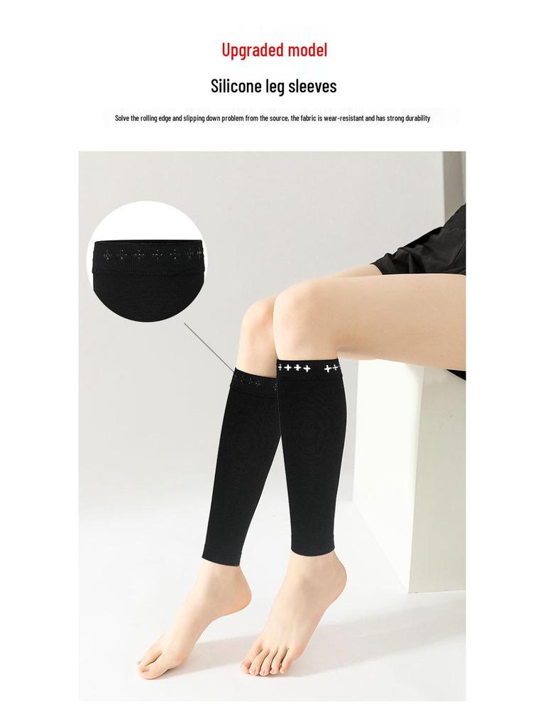 Manchons de mollet de compression unisexes - Pression transfrontalière, Soutien de deuxième niveau