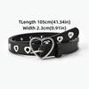 Hollow Heart Eyelet Faux Leather Belt Versatile Fashion Waist Belt Heart Buckle Belt  For Women