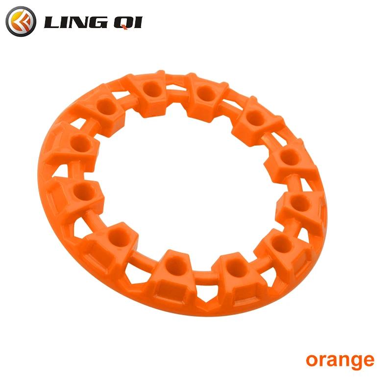 

LINGQI RACING Motorcycle 8 Inch Kart Hub Trim Cover Protection Decor Rim Cap For Four Wheeled Vehicle ATV Dune Buggy помаранчевий