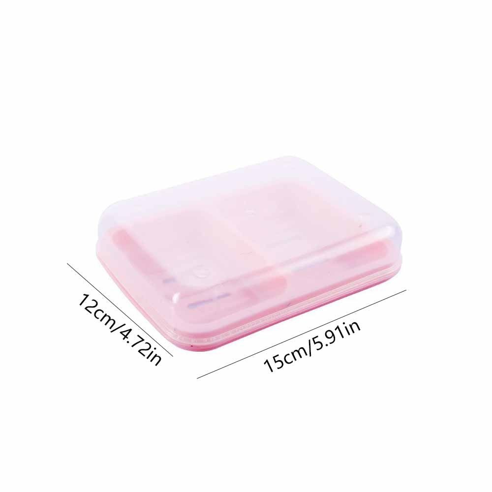 Clean Soap Double Compartment Soap Dish Plastic Soap Holder Drain Soap Box  Bathroom Use