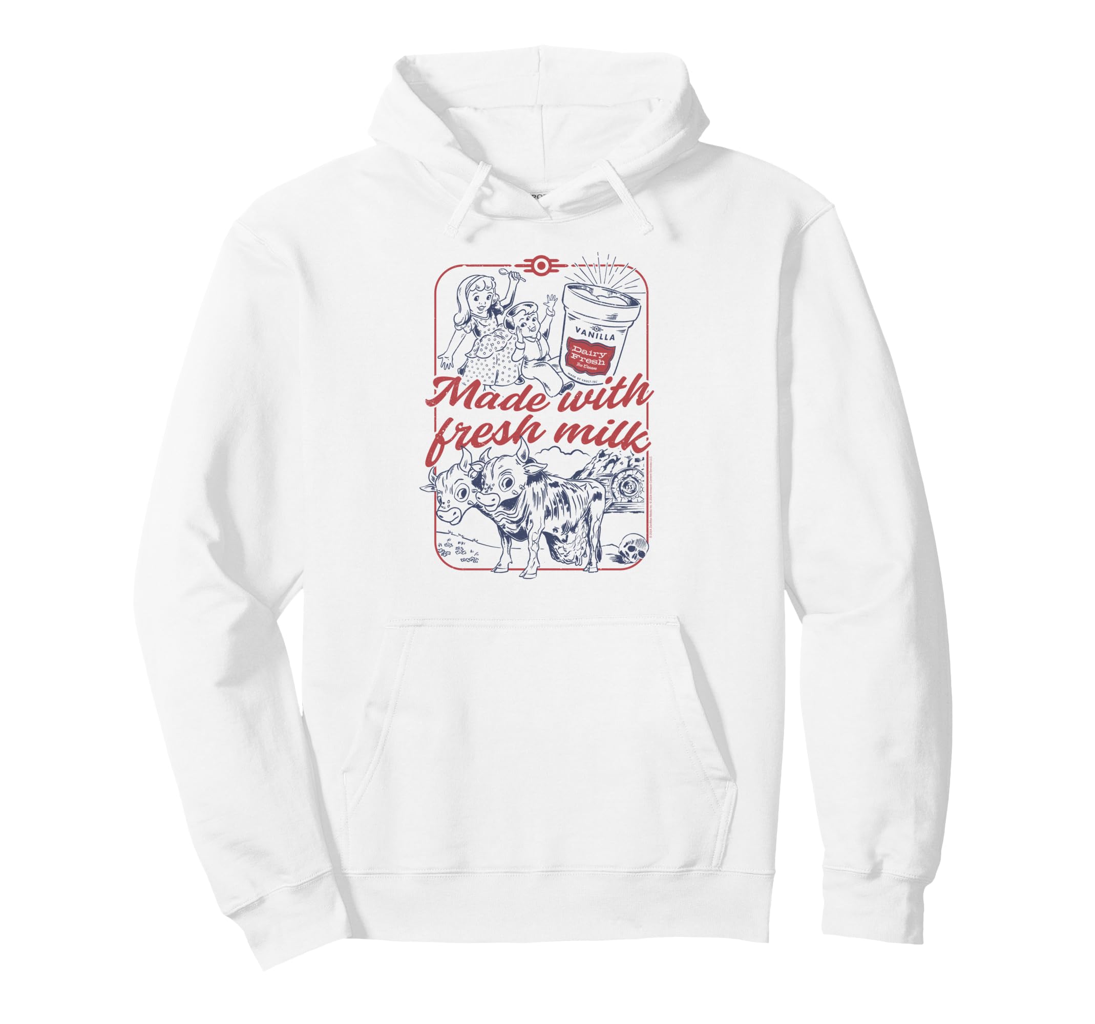 Худи с изображением ретро-мороженого из свежего молока из сериала Fallout