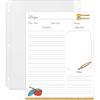 Lubudingjoy Premium Recipe Paper for 8.5" X 11" Recipe Binders, Brilliant Design Letter-Size Recipe Card Sheets 30 Count and Plastic Sleeves
