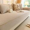 2025 French Cream Leather Sofa Cover: Elegant, Non-Slip, Year-Round Cushion Protector