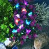 Solar String Lights 12 LED Color Butterfly Fairy Lights Waterproof 2 Modes Holiday Lights Outdoor Garden Yard Party Decoration
