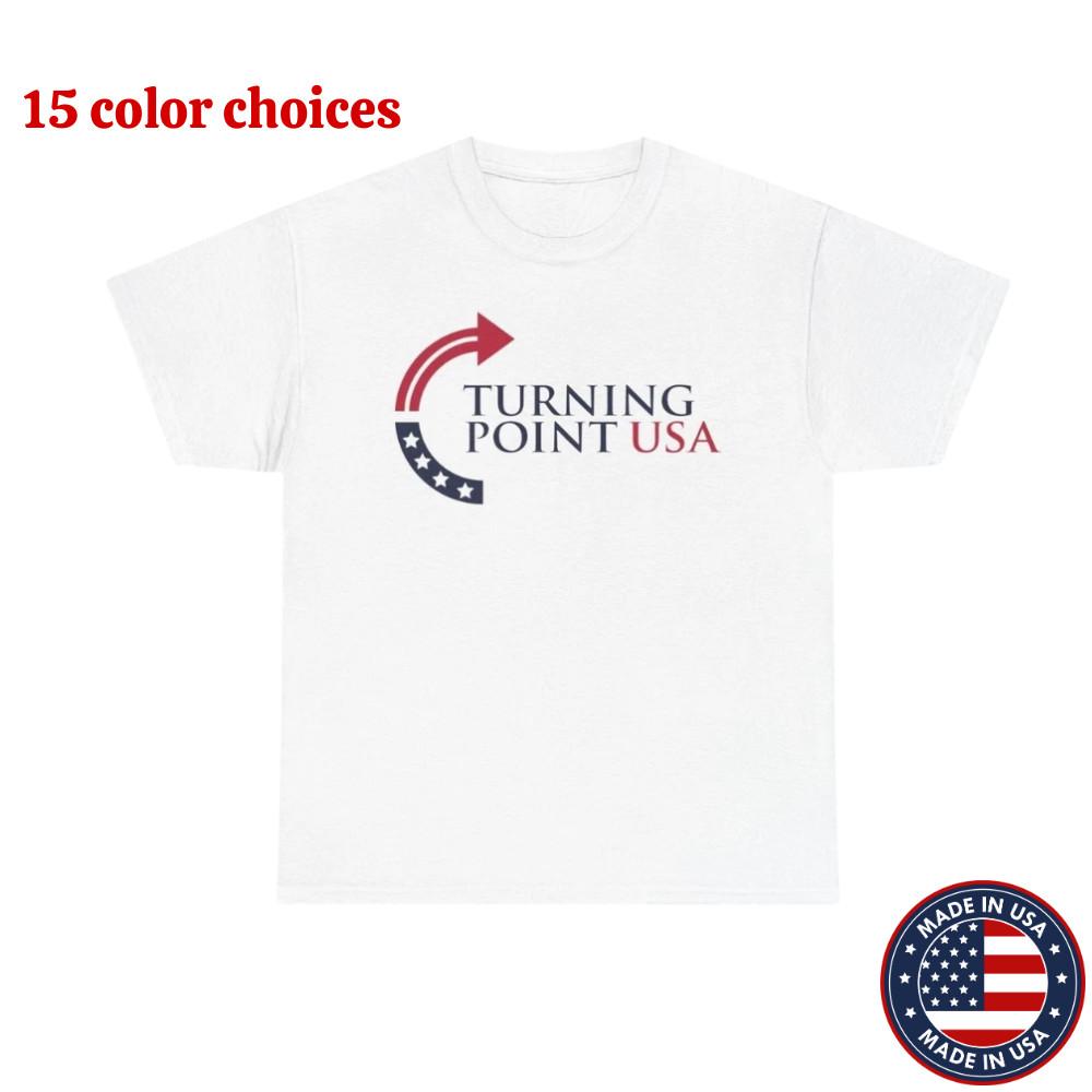 Charlie Kirk Turning Point USA Unisex T-Shirt Inspired Heavy Cotton Graphic Tee Unisex T-Shirt L