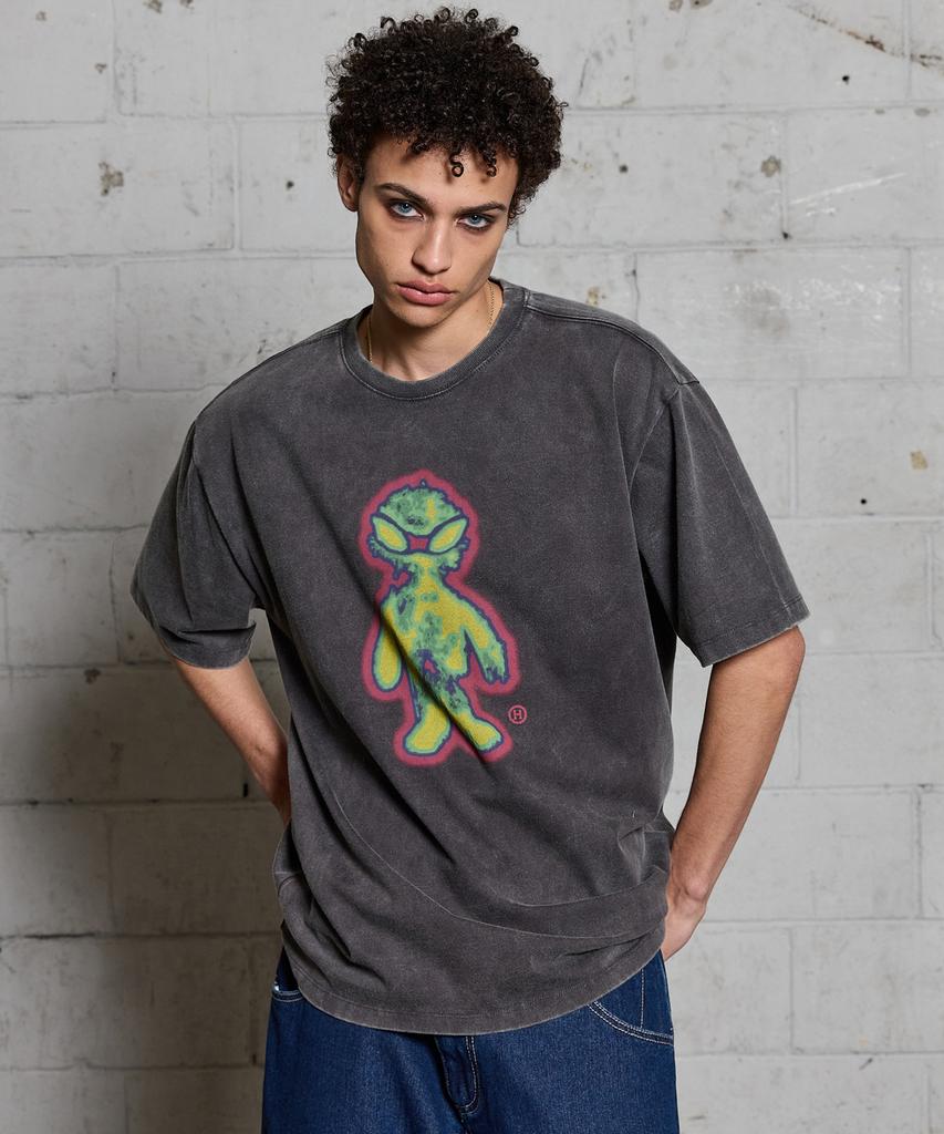 HOODHOOD Fever Alien Short Sleeve T-Shirt Charcoal