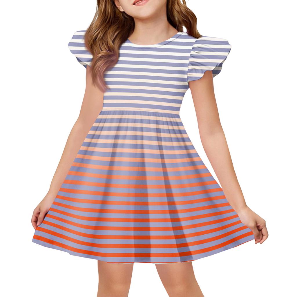 Sommer-Prinzessinenkleid für Mädchen - A-Linien-T-Shirt-Kleid Ostertag