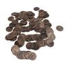 100PCS Treasure Coins Set High Simulation Detailed Pretend Plastic Toy Prop Coins for Board Games Party Decorations