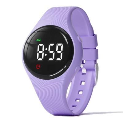 Reloj e-vibra para Control de Esfínteres - Impermeable, Pulsera con Alarma Vibratoria Silenciosa - Reloj Recargable de Alerta Médica - con Alarma y Pantalla de Bloqueo (púrpura)