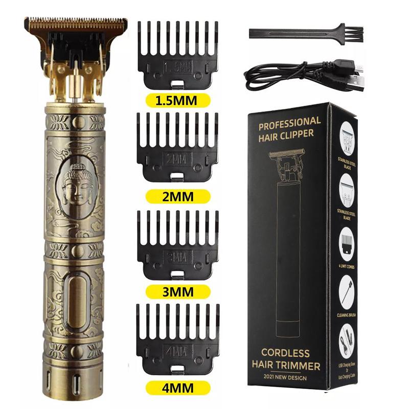 Vintage T9 elektrický akumulátorový stroj na stříhání vlasů Profesionální zastřihovač vlasů Holičský zastřihovač pro muže Zastřihovač holicích strojků Zapalovač vousů
