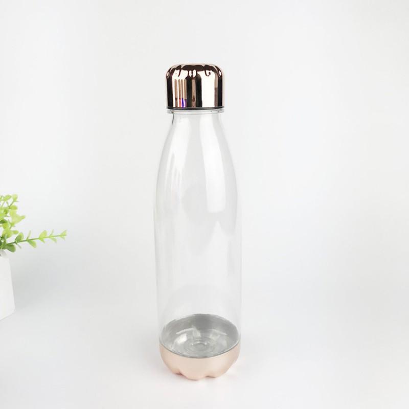 Outdoor Sports Water Bottle 24oz 650ml Leakproof Transparent AS Plastic Cup With Lid Hiking Camping Gym